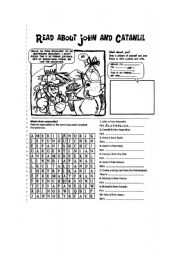 English Worksheet: Read about John and Catanlil