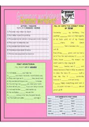English Worksheet: grammar revision