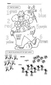 English Worksheet: clown