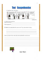 English worksheet: Text comprehension