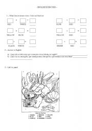 English worksheet: Colors