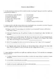 English worksheet: Folklore