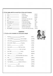 English worksheet: next part 