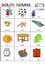English Worksheet: Pictionary: DOLCH NOUNS Si-Z ( part 4) 2 pages
