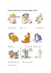 English worksheet: Feelings