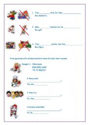 English Worksheet: Do and Does 2