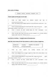 English Worksheet: More words on feelings