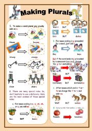 English Worksheet: making plurals part 1