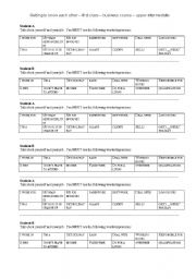 English Worksheet: Pairwork for first business class- Intermediat/Upper Intermediate