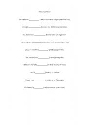 English worksheet: passive