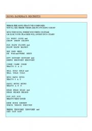 English worksheet: Irregular verbs sung to the catchy melody of the American army soldiers