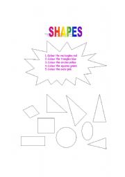 English worksheet: SHAPES