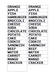 English Worksheet: Food 