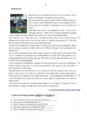 English Worksheet: Test on sports