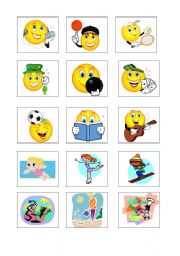 English Worksheet: Free Time Activities FLASHCARDS