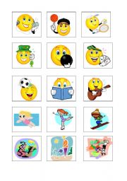 English Worksheet: Free Time Activities FLASHCARDS