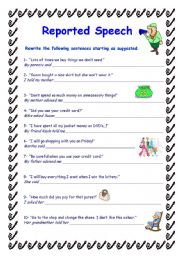 English Worksheet: Reported Speech