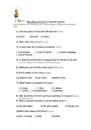 English Worksheet: Bee Movie