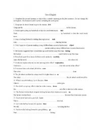 English worksheet: Sentence transformations