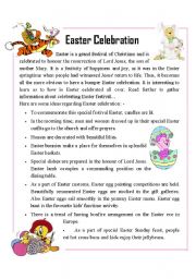 English Worksheet: Easter celebration&Colours
