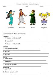 Physica description - english worksheet