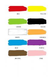 English Worksheet: Pictionary colours