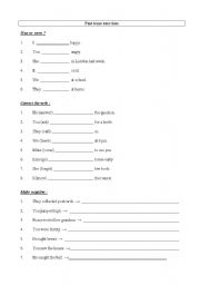 English worksheet: past tense exercises