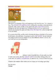 English Worksheet: Autumn leaves