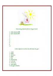 English worksheet: Chocolate!