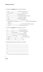 English worksheet: present perfec tense