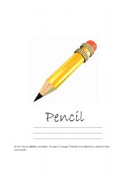 English Worksheet: school objects