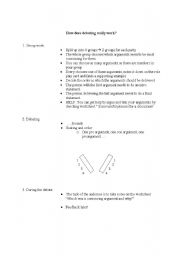 English Worksheet: Debating a topic