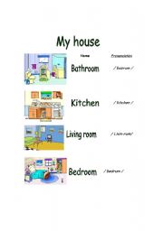 English worksheet: my house vocabulary