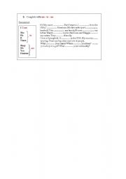 English worksheet: Ver To Be