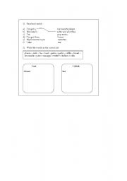 English worksheet: Food