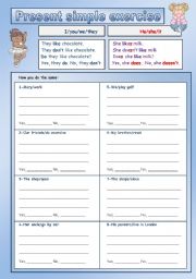 English Worksheet: Present Simple exercise