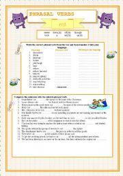 English Worksheet: Phrasal verbs- CUT