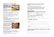 English Worksheet: California bans school junk food