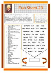 English Worksheet: Fun Sheet 23