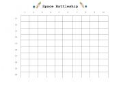 English Worksheet: Space Battleship - Numbers 1-20