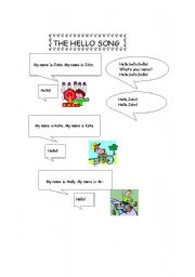English worksheet: The Hello song 