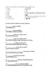 English Worksheet: wh questions simple present verb to be