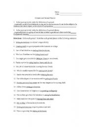 English worksheet: 2nd Page KEY to Gerund Worksheet