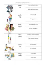 English worksheet: OPPOSITES - PRZECIWIENSTWA