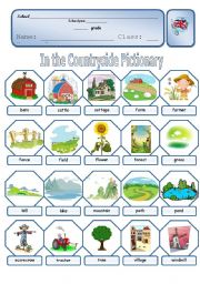 English Worksheet: Countryside pictionary