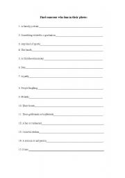 English worksheet: Photo Hunt