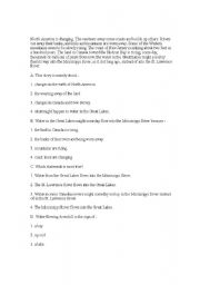 English worksheet: reading comprehension