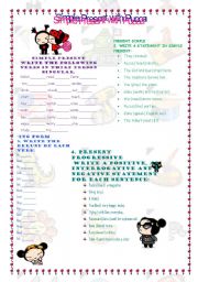 English Worksheet: SIMPLE PRESENT:PUCCA