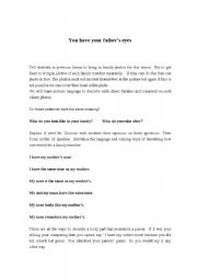 English Worksheet: You have your fathers eyes