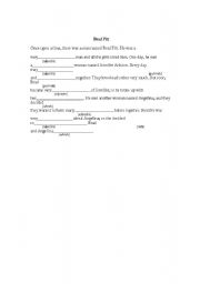 English Worksheet: Mad Lib Brad Pitt